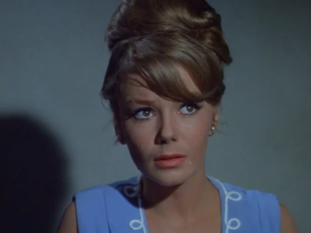 Anna Capri as Tavia Sandor, and object of Kuryakin's affection