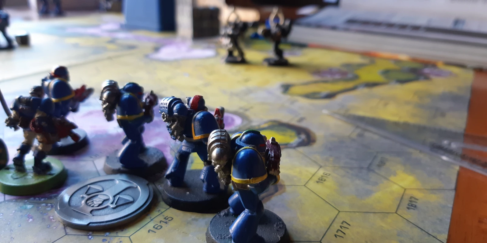 Toy soldiers in a pretend battle set in a fictional universe of imaginary war!